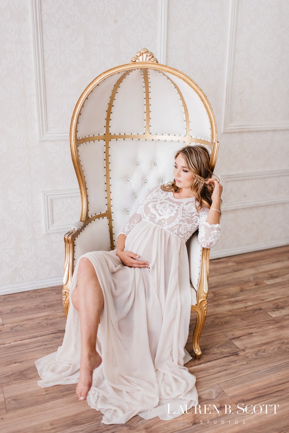 KARINA 2 Piece Bohemian Lace Maternity Dress for Photoshoot, Maternity Gown  Babyshower Dress, Vow Renewal Dress -  Canada