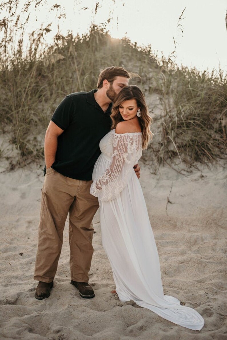 Lace Boho Maternity Wedding Dress Boho Bride Maternity Gown Etsy