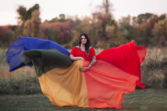 Off the shoulder rainbow dress top