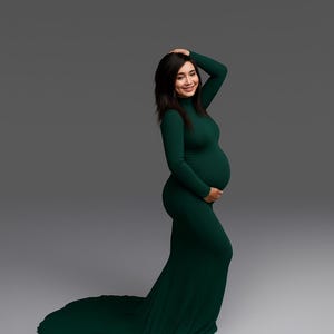 Black Turtleneck Maternity Gown - Etsy