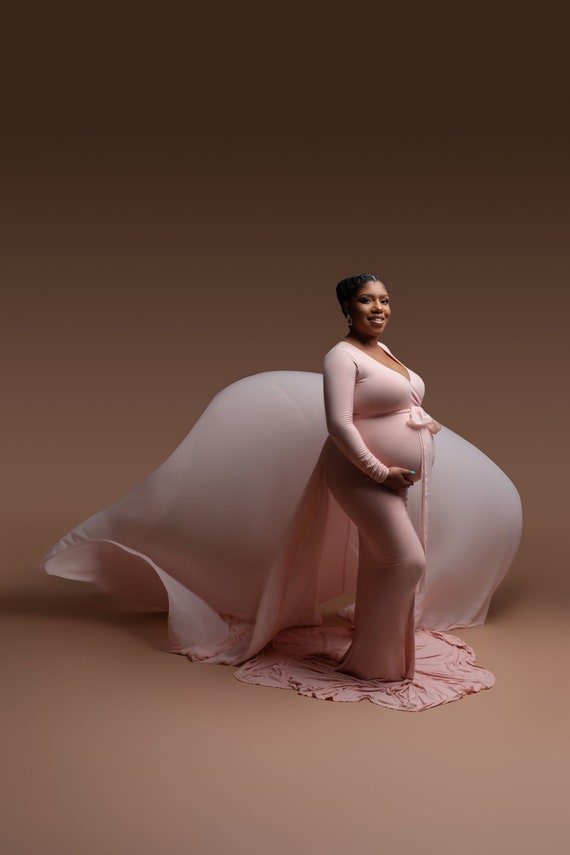 Plus Size Maternity Gown for Photo Shoot Maternity Dress for Photo Shoot  Maternity Gown Long Sleeve Pregnancy Dress Photoshoot Wedding Dress -   Canada