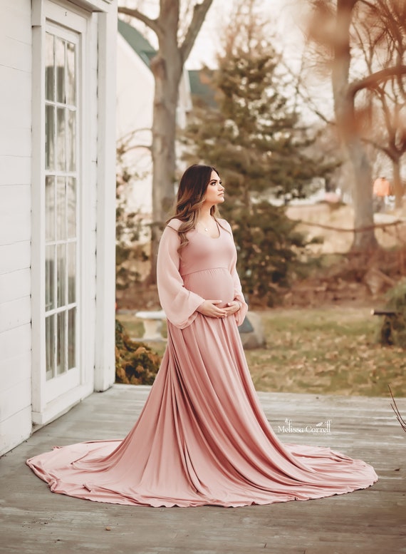 Maternity Photoshoot, Elegant Classy Dress Gown