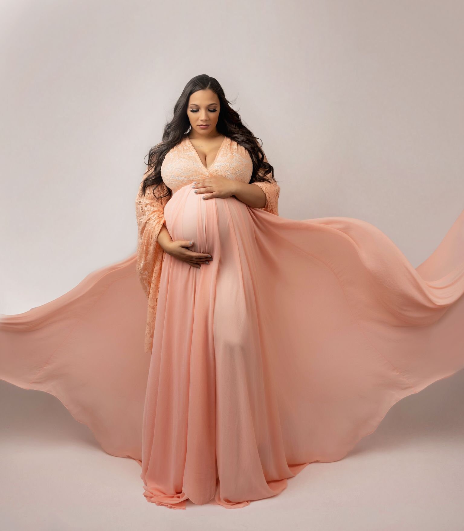 plus size long maternity dresses
