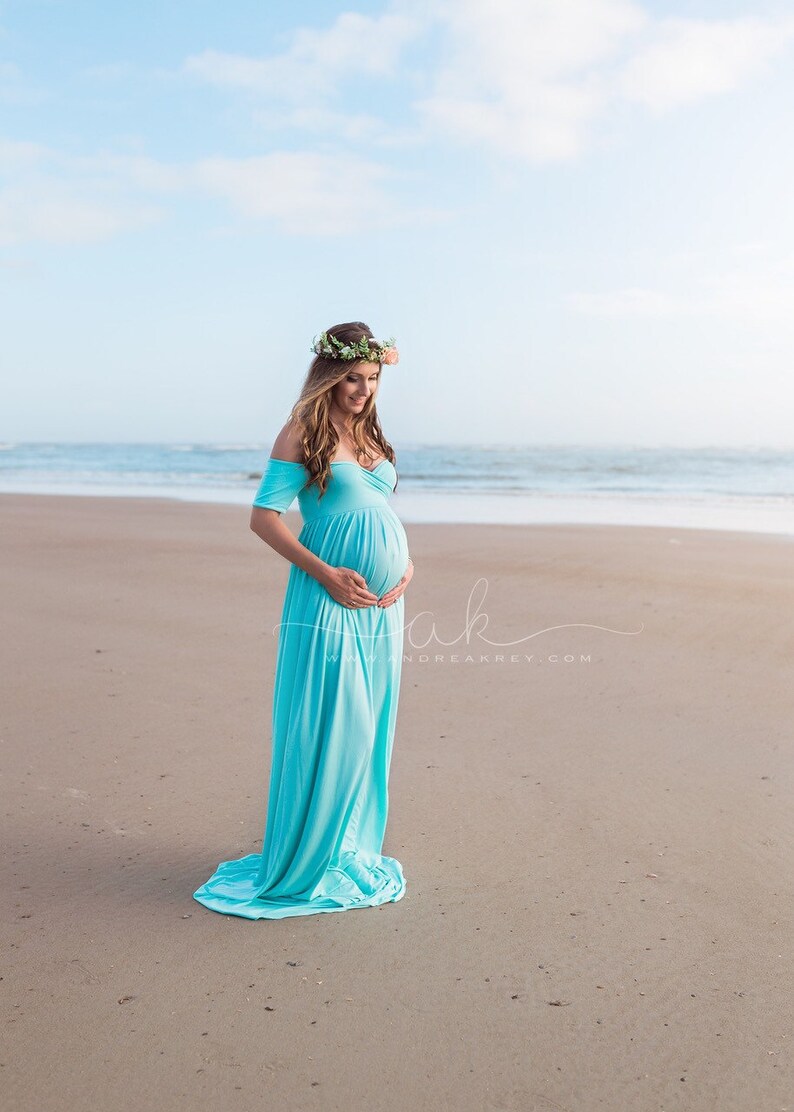 Short Sleeve Maternity Gown Photography Sweetheart Baby Shower Etsy