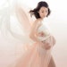 Chiffon Maternity Gown Photography Maternity Dress Maternity Photo Shoot Dress Ombre Maternity Gowns Maternity Photography Prop Split Front 