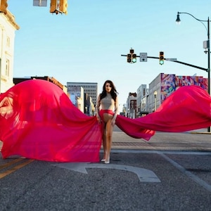 Detachable Flying Chiffon Skirt, Tossing Dress Train, Removable Long Dress Train, Flying Dress Train for Weddings and Maternity Photoshoots