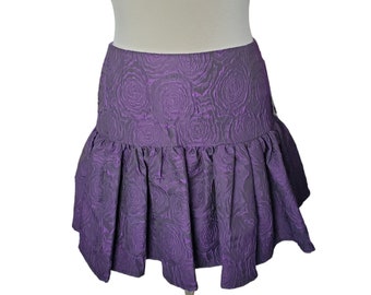 One of a Kind Purple jacquard mini skirt