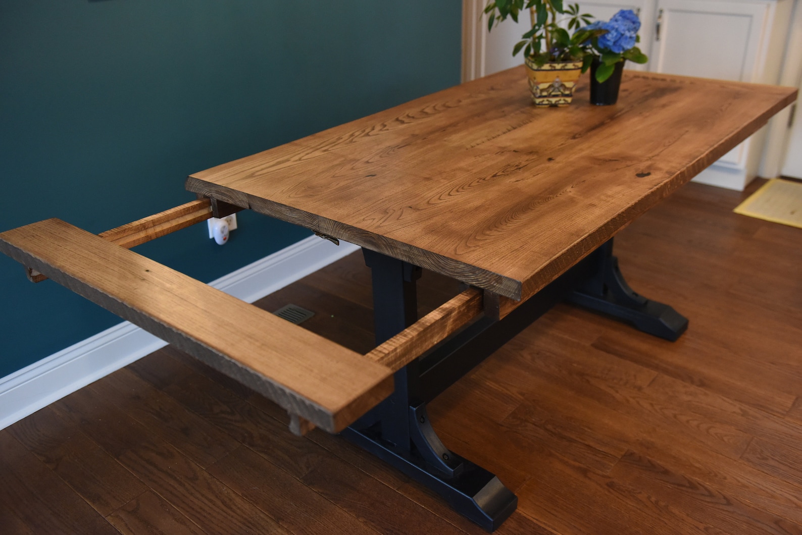 Farmhouse Table Extension Table Rustic Reclaimed Etsy