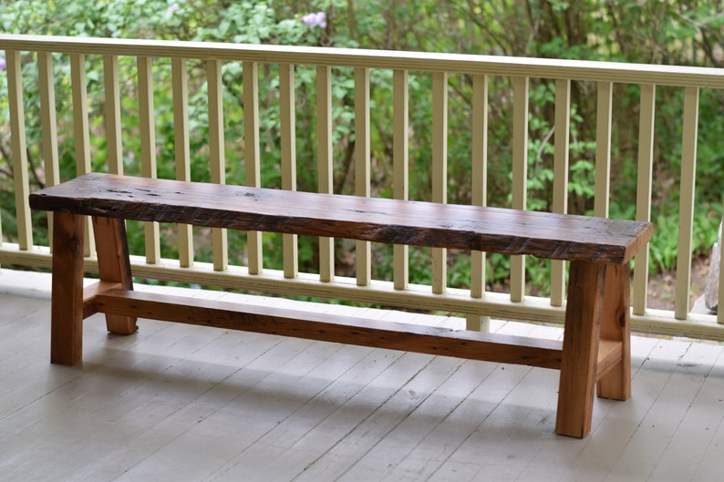 Live Edge Reclaimed Wood Bench Entryway Bench Barn Wood Etsy