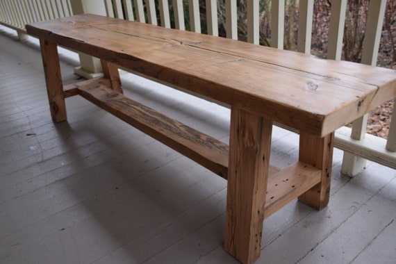 Reclaimed Wood Bench Entryway Bench Barn Wood Bench Etsy