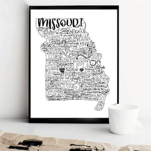 Missouri State Art Wall Art Gift for Missouri Wall Decor for New House Gift for Housewarming Gift for Graduation Gift