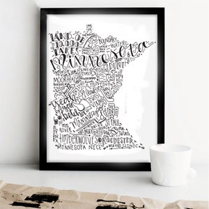 Minnesota State Art Wall Art Gift for Minnesota Wall Decor for New House Gift for Housewarming Gift for Graduation Gift