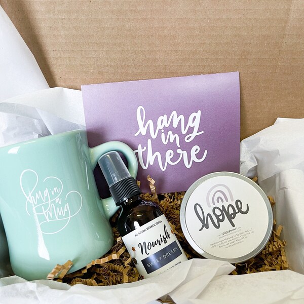 Hang in there Gift Box • Pick Me Up Gift • Quarantine Gift • Miss You Gift • Sympathy Gift • Breakup Gift • Cheer up Gift