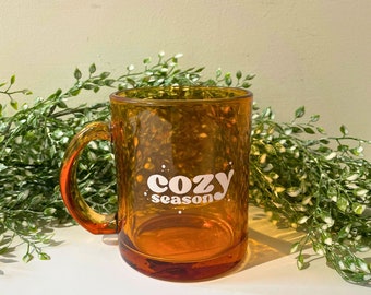 Cozy Season - Fall Mug Gift for Christmas Season Gift Glass Mug