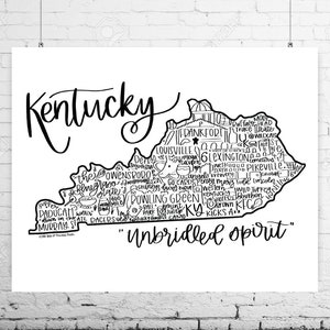 Kentucky State Art Wall Art Gift for Kentucky Wall Decor for New House Gift for Housewarming Gift for Graduation Gift