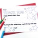 Birthday Thank You Card PRINTABLE, for Kids, Template, Fill in the ...