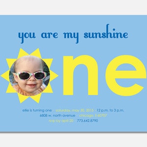 You Are My Sunshine Birthday Party Invitation, Sunshine Birthday, First Birthday, Custom Invitation, Printable Invitation, Flying Pinwheel