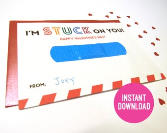 Kids Valentine, Bandage Valentine, Bandage Valentine Card, Printable Valentine, Instant Download Valentine, Flying Pinwheel