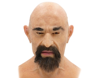 Realistic Halloween Silicone Mask, Handmade "Alan" Human Mask