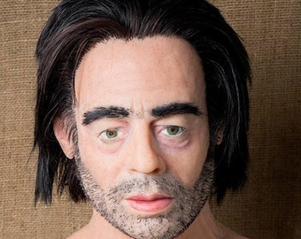 Handmade Realistic Silicone Mask: Benicio del Toro Likeness