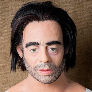 Handmade Realistic Silicone Mask: Benicio del Toro Likeness