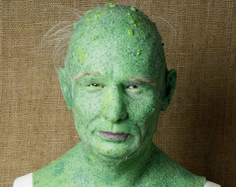 Putin Zombie Silicone Mask, Old Man Halloween Mask, Hand-Painted