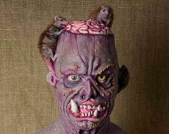 Handmade Silicone "Purple Monster" Mask - Halloween Scary Mask