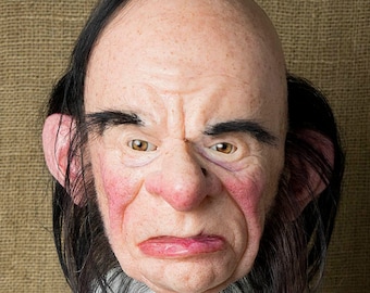 Handmade Silicone "Dwarf Grumpy" Mask: Realistic Halloween Costume