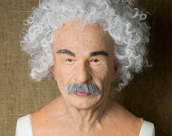 Halloween Silicone Mask: "Albert Einstein" Realistic Human Mask