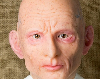 Realistic Old Man Silicone Mask - Halloween Costume