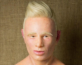 Realistic Silicone Mask: Young Man "Hans" - Handmade Halloween Mask