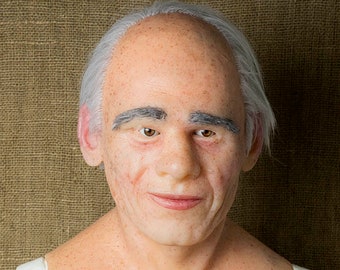 Realistic Halloween Silicone Mask "Ben", Hand-Painted Human Mask