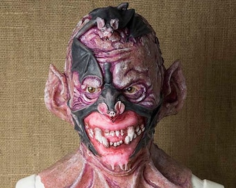 Handmade Silicone Bat Monster Mask, Halloween Costume