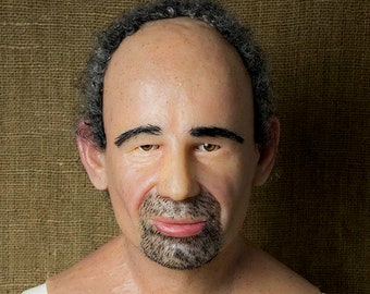 Realistic Silicone "Nigel" Mask: Hand-Painted Old Man Mask