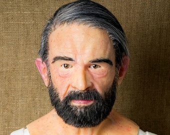 Handmade Realistic Silicone Old Man Mask - &quot;Sean&quot; - Halloween Quality