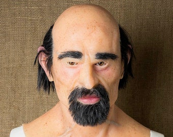 Handmade Silicone Old Man Mask "Artur" - Halloween Quality