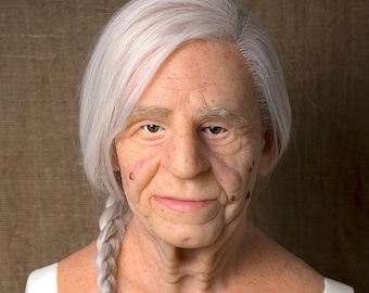 Grandmother Roberta Silicone Mask: Terrifically Realistic Halloween Costume