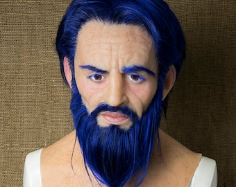 Bluebeard Silicone Mask, Handmade, High Quality, Realistic Human Mask