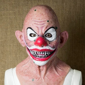 Halloween Silicone Mask &quot;Scary Clown&quot; NEW Hand Made, Pro High Quality, Unique, Handmade Silicone Mask, Custom Mask