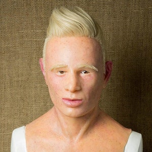 Silicone Mask Young Man "Augustin" Hand Made by The Masker, Pro High Quality, Realistic, Realistic Silicone, Realistic Mask, Halloween Masks