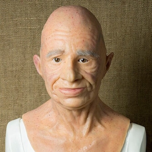 Realistic Old Man Silicone Mask - &#39;Marvin&#39; Halloween Mask