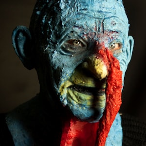 Handmade &quot;Turkey Man&quot; Silicone Mask: Realistic Halloween Costume
