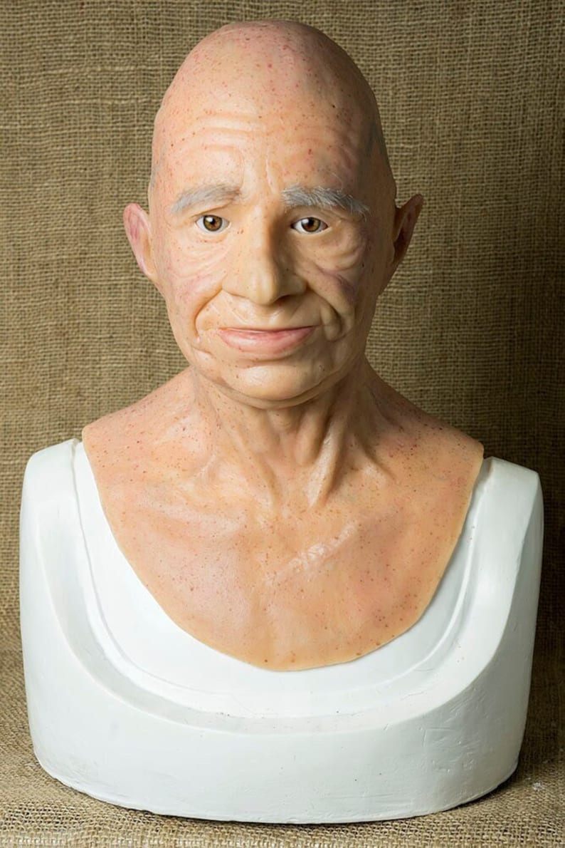 Marvin' Halloween Hand Made Realistic High Quality, Silicone Mask Old Man, Human Mask, Halloween Masks, Realistic Mask, Old Man Mask 