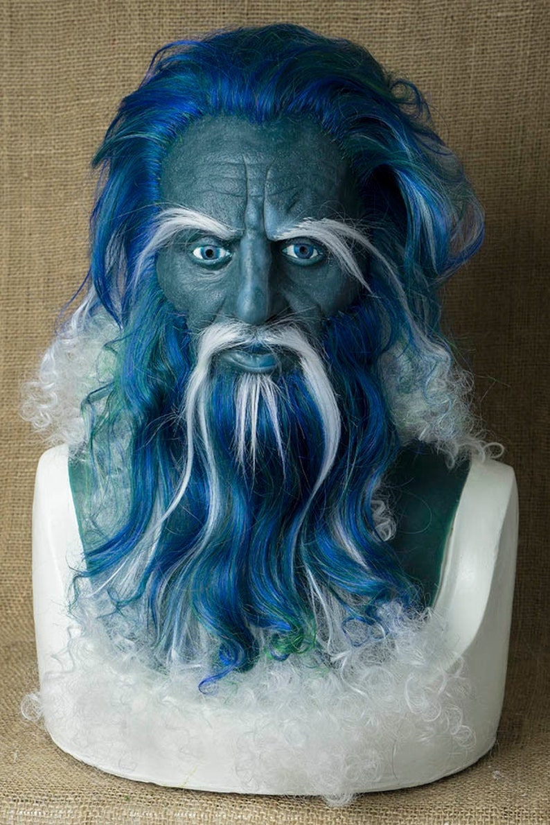 Silicone Mask Old Man 'Poseidon' Halloween,Pro  High Quality, Custom Mask, Halloween Masks, NEW Hand Made Silicone Mask, Unique Mask 