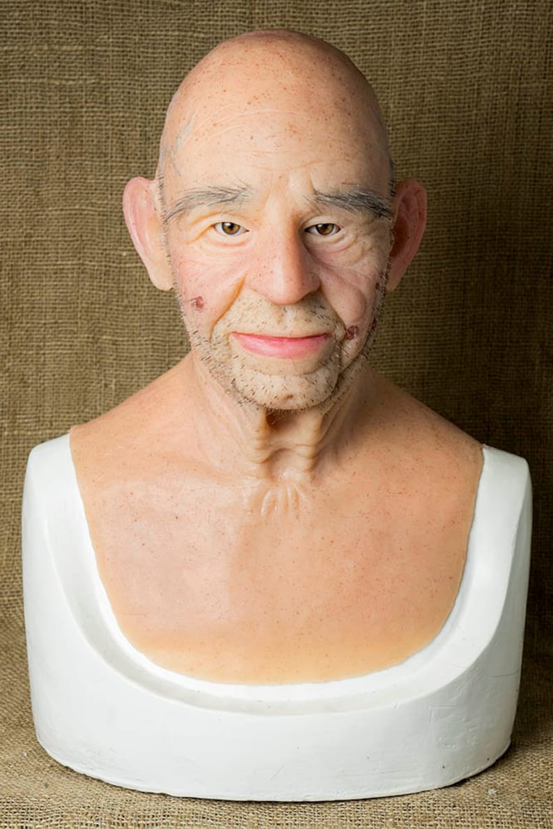 Silicone Mask Old Man 'Robert' Halloween,Pro  High Quality, Custom Mask, Halloween Masks, NEW Hand Made Silicone Mask, Unique Mask 