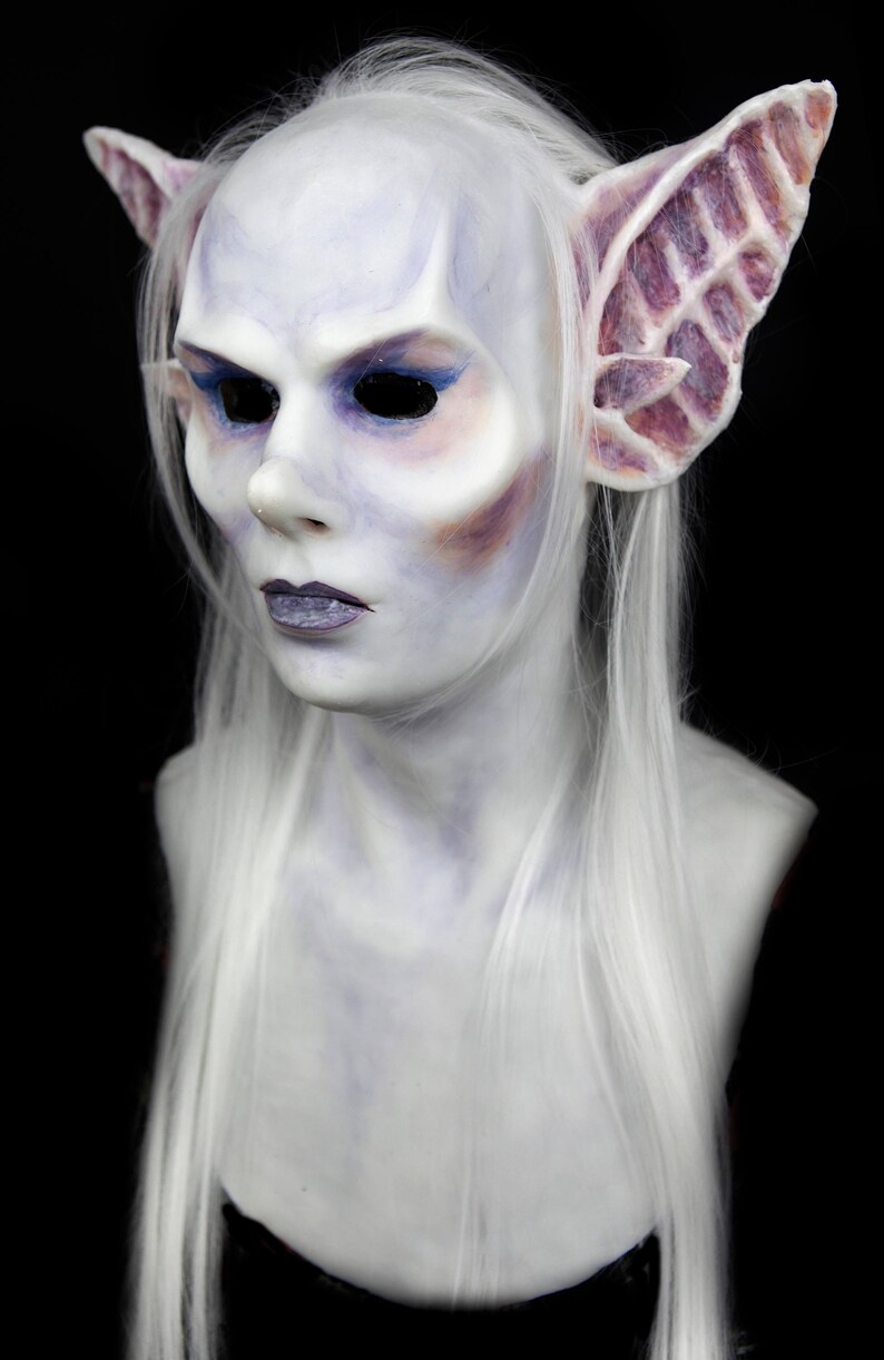 Silicone Mask dark Elf Queen Hand Made, Unique, Custom Mask, Human Mask