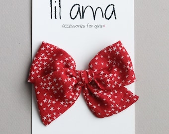 Star Hair Bow: Patriotic 4th of July Bow Headband or Clip