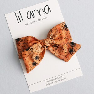 Spider Halloween Hair Bows, Baby Bow, Halloween Gift, Hair Bows for Girls