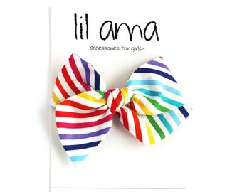 rainbow baby bow