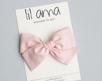 Pink Baby Bow Headband or Hair Clip, Newborn Hair Accessories